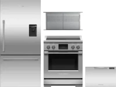 4 Piece Package Includes Refrigerator, Range, Hood And Dishwasher